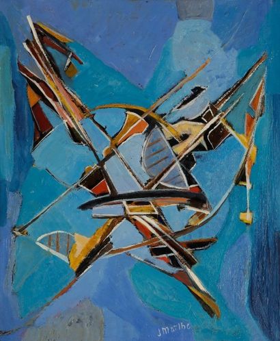 Jean MAILHE (1912-1997) 
Composition, vers 1965
Huile sur toile.
Signée en bas à...