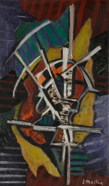 Jean MAILHE (1912-1997) 
Composition, 1965
Huile sur toile.
Signée en bas à droite.
Datée...