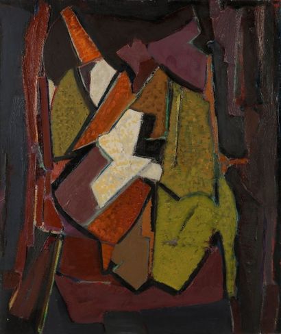 Jean MAILHE (1912-1997) 
Composition, 1968
Huile sur toile.
Non signée.
Datée au...