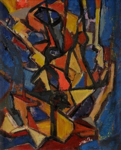 Jean MAILHE (1912-1997) 
Composition, 1950
Huile sur toile.
Signée en bas à droite.
Datée...