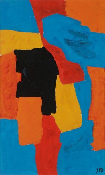 Jean MAILHE (1912-1997) 
Composition, vers 1960
Gouache.
Monogrammée en bas à dr...