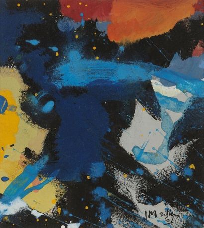 Jean MAILHE (1912-1997) 
L'Ours, 1961
Gouache.
Signée et datée en bas à droite.
12...