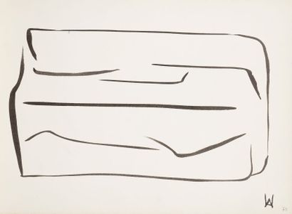 Willy ANTHOONS [belge] (1911-1983) 
Études de sculpture, 1952
2 encres.
Monogrammées...