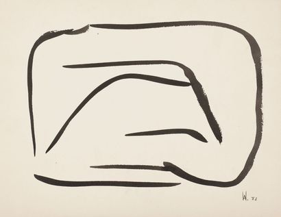 Willy ANTHOONS [belge] (1911-1983) 
Études de sculptures, 1952-53
3 encres.
Deux...