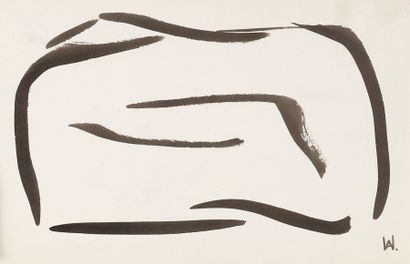 Willy ANTHOONS [belge] (1911-1983) 
Études de sculptures, 1953
4 encres.
Trois monogrammées...