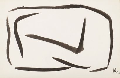 Willy ANTHOONS [belge] (1911-1983) 
Études de sculptures, 1953
4 encres.
Trois monogrammées...