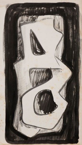 Willy ANTHOONS [belge] (1911-1983) 
Composition, vers 1953-55
Encre.
Porte le cachet...