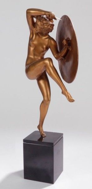 Marcel André BOURAINE (1886-1948) d’après 
Athéna, grand modèle
Sculpture. Épreuve...