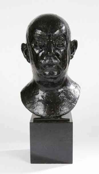Paul BELMONDO (1898-1982) 
Portrait de Maurice Bigot
Sculpture. Épreuve en bronze...