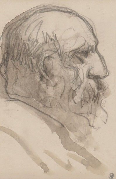 Maximilien Luce (1858-1941) 
Portrait d’homme; Portrait présumé de Georges Seurat
2...