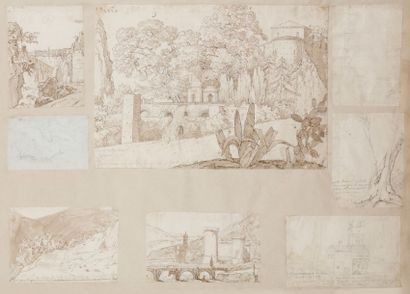 École Française du XIXe siècle 
Album de voyage en Italie, 1814-1815
Comprenant 394...