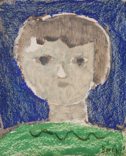 Francisco BORES (1898-1972) Portrait d’enfant, 1949
Huile sur carton.
Signée et datée...