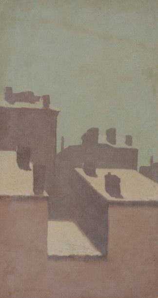 Charles LACOSTE (1870-1959) Bordeaux, rue Honoré Tessier, 1896
Huile sur papier.
Datée...