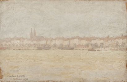 Charles LACOSTE (1870-1959) Devant Bordeaux, 1896
Huile sur papier contrecollée su...