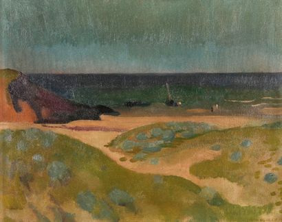 Willem VAN HASSELT (1882-1963) Bord de mer, 1919
Huile sur toile.
Signée et datée...