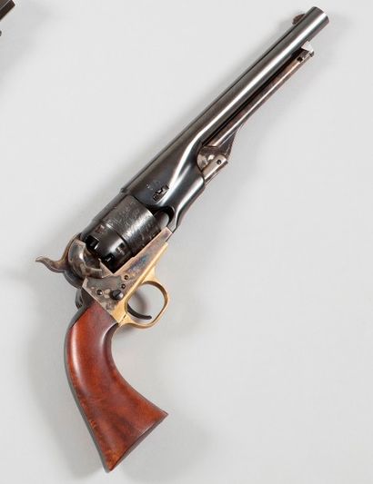 null Revolver Colt New Model Army 1860, six coups, calibre 44, à poudre noire.
Barillet...