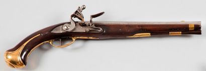 null Long pistolet de cavalerie ou de dragons à silex, modèle 1733.
Canon rond à...