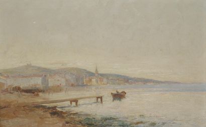 Marius RAYNAUD (1860-1935) Barque en bord de mer
Huile sur toile.
Signée en bas à...