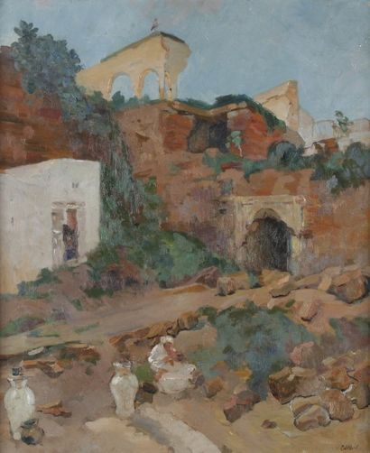 Élie-Anatole PAVIL (1873-1944) Rabat, femme à Oudayas
Huile sur toile.
Signée par...