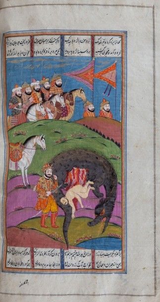 null Shahnameh de Firdowsi, Cachemire, signé et daté 1826
Manuscrit poétique en persan,...