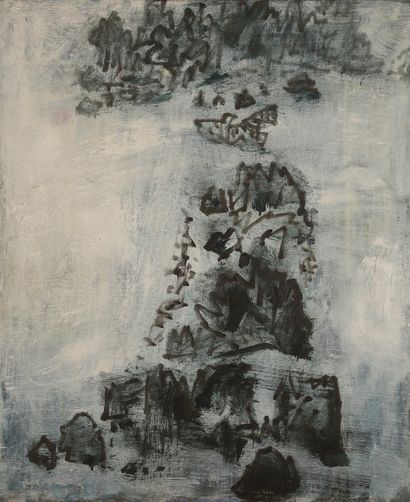 Avni ARBAS [turc] (1919-2003) Chevaux dans un paysage, 1959
Huile sur toile.
Signée...