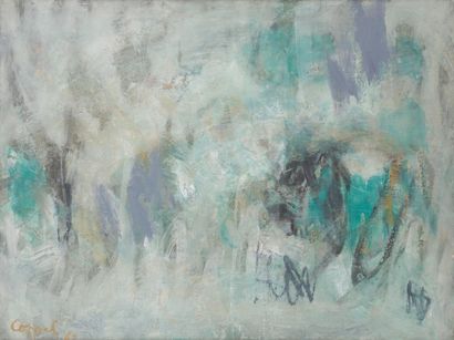 Jeanne COPPEL (1896-1971) Composition, 1962
Huile sur toile.
Signée et datée en bas...