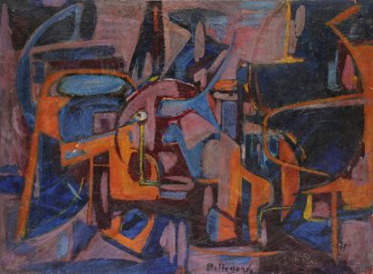 Claude BELLEGARDE (né en 1927) Composition, 1952
Huile sur toile.
Signée en bas vers...