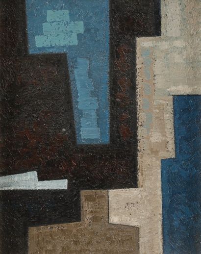 Jean LEPPIEN (1910-1991) Composition, 1959
Huile sur toile.
Signée en bas à gauche.
Monogrammée,...