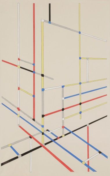 Félix DEL MARLE (1889-1952) Structure spatiale, vers 1949
Gouache.
50 x 32 cm

L’œuvre...