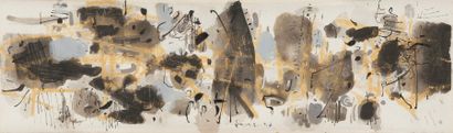 John Harisson LEVEE [américain] Yellow and black composition, 1957
Gouache.
Signée...