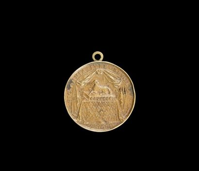 null Médaille en bronze par Jean Warin (1607-1672). Bélière..
A / Chancelier Séguier...