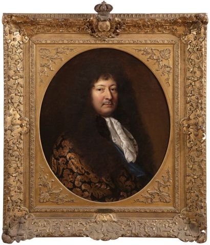 null Attribué à François de TROY.
(1645-1730).
Portrait de gentilhomme .
Toile ovale...