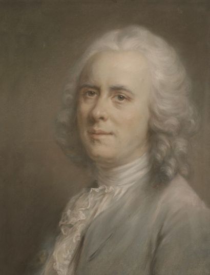 null École française du XVIIIe siècle,.
entourage de Perroneau.
Portrait d’homme.
Pastel...