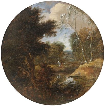 null Attribué à Lodewijk de VADDER .
(1605 - 1655).
Paire de paysages.
Paire de panneaux...