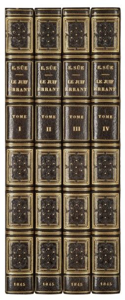 SUE (Eugène). Le Juif errant.
Paris : Paulin, 1845. — 4 volumes grands in-8, 276...