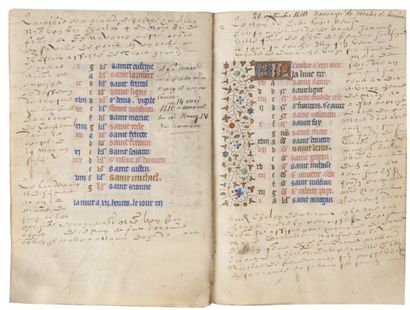 [HEURES MANUSCRITES]. Livres d’heures à l’usage de Paris.
France, vers 1410-1420....