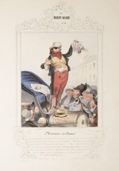 DAUMIER (Honoré). Les Cent et un Robert-Macaire.
Paris : Aubert et Cie, 1839. — 2...