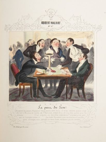 DAUMIER (Honoré). Les Cent et un Robert-Macaire.
Paris : Aubert et Cie, 1839. — 2...
