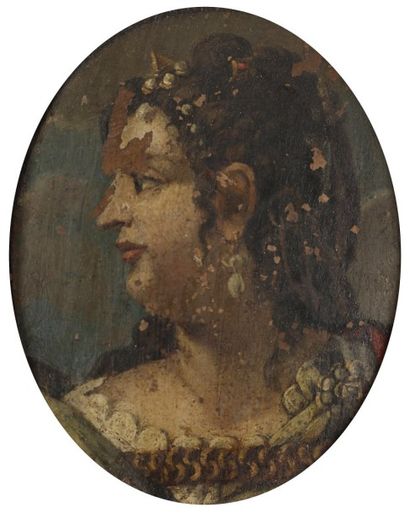 null 1748/66 A IDENTIFIER
Profil de femme
Peinture sur panneau
Dans un cadre à ouverture...