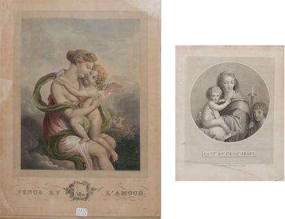  	 5961/48 2 gravures XVIIIe siècle 

