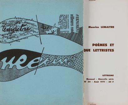 MAURICE LEMAITRE 
Ensemble de trois 45 T «Poèmes Et Musique Lettristes», Éditions...