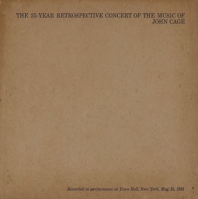 JOHN CAGE 
Coffret de 3 disques 33 T «The 25-Year Retrospective Concert of The Music»...