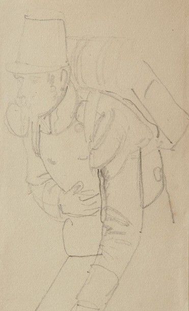 Horace VERNET (1789-1863) 
Études de soldats
Six dessins à la mine de plomb.
12,5...