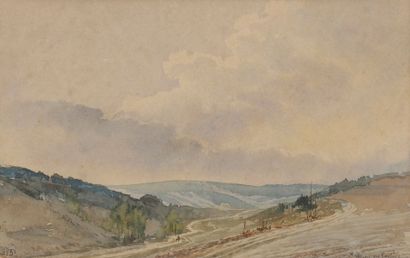 André des GACHONS (Ardentes 1871 - La Chaussée-sur-Marne 1951) Quatre paysages des...