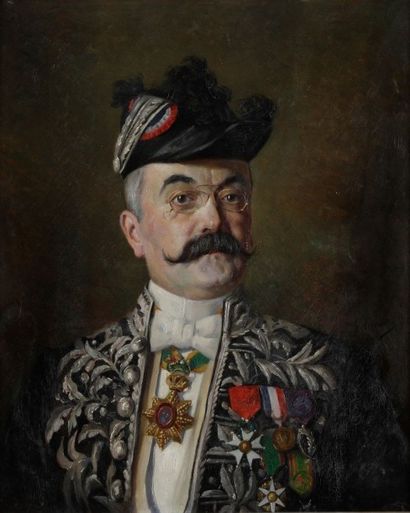 Gustave LEMAITRE 
Arthur Rostaing (1852 - 1928), préfet d'Alger, avec ses décorations,...