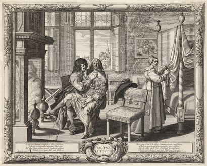 Abraham Bosse (1602/1604-1676) Le Toucher (pl. de la série Les Cinq sens). Vers 1638....