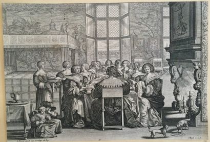 Abraham Bosse (1602/1604-1676) Sujets divers : Le Banquet du mauvais riche ; La Mort...
