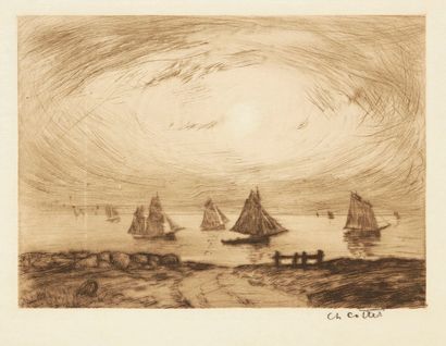 Charles Cottet (1863-1925) Charles Cottet (1863-1925)
Marine, ou Barques au clair...