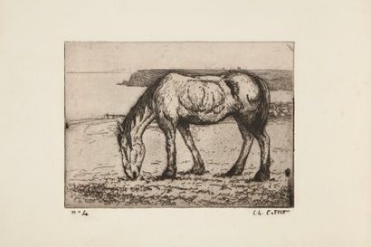 Charles Cottet (1863-1925) Charles Cottet (1863-1925)
Le Vieux cheval sur la lande....