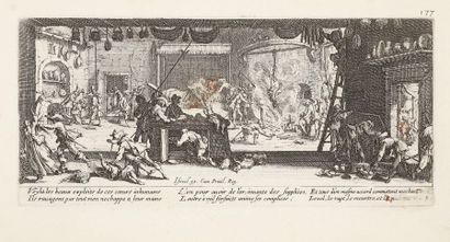 Jacques Callot (1592-1635) Les Misères et les Malheurs de la Guerre. 1633. Eau-forte....